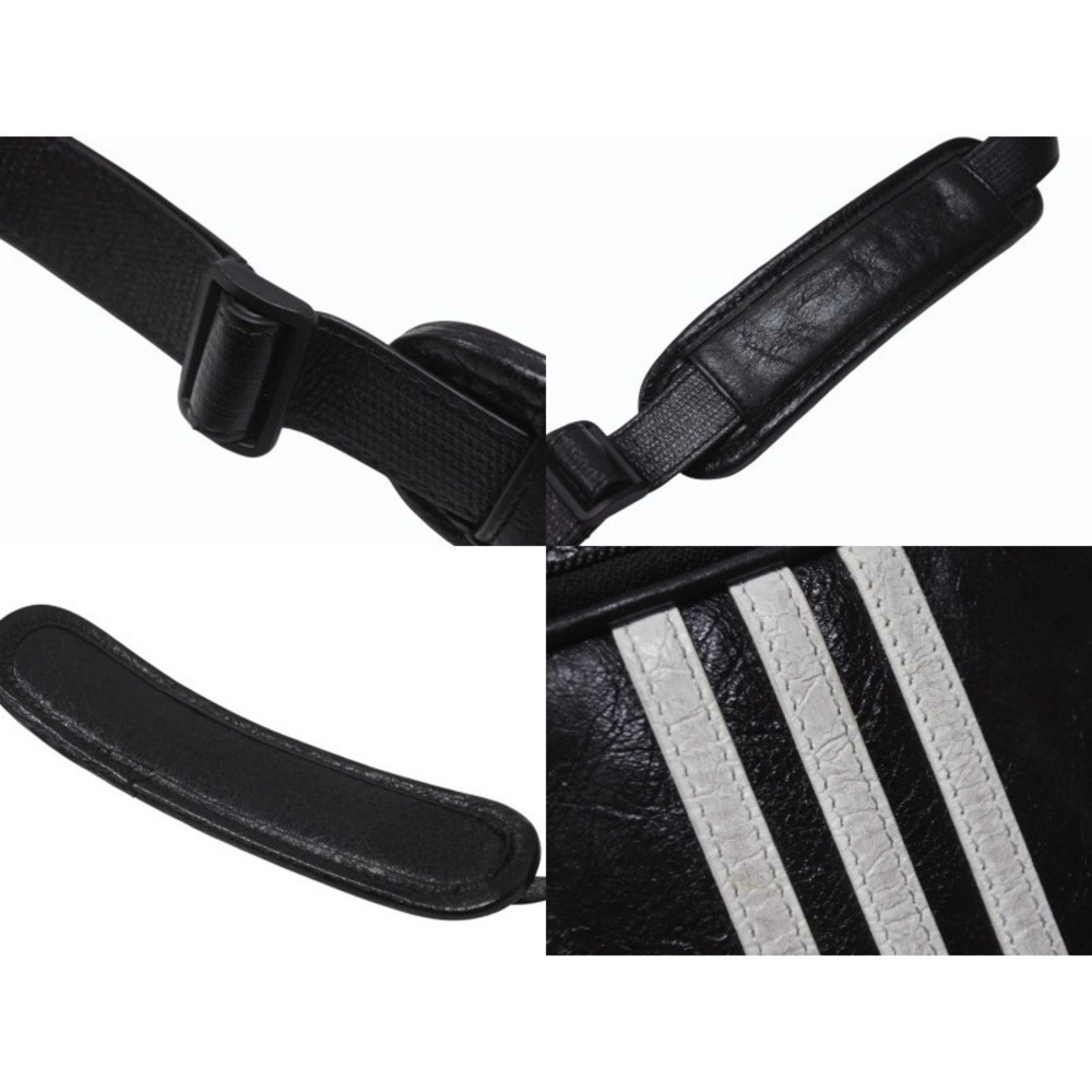 Balenciaga shoulder adidas collaboration lambskin crossbody black bag logo - Picture 4 of 8